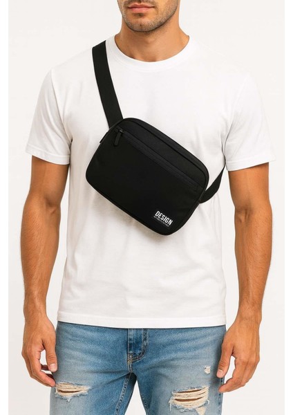 Walt Omuz Askılı Çift Bölmeli Su Geçirmez Fermuarlı Spor Erkek Çanta - Siyah indirimleri