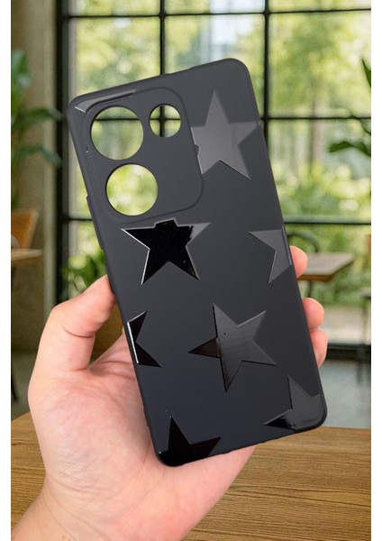 Tecno Camon 20 Pro Uyumlu Star Silikon Darbe Emici Klasik Korumalı Rubber Kılıf