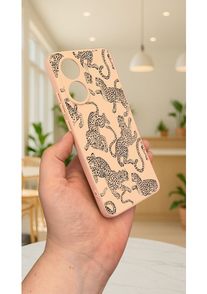 Xiaomi Poco X7 Pro Leopar Desenli Silikon Darbe Emici Klasik Korumalı Rubber Kılıf modelleri