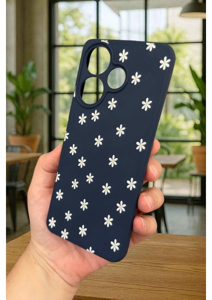 Xiaomi Redmi 13 4g Mini Papatya Desenli Silikon Darbe Emici Klasik Korumalı Rubber Kılıf modelleri