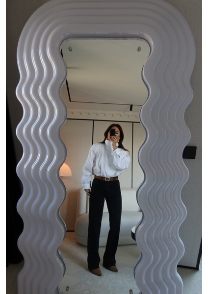 Yıkamalı Geniş Paça Kemerli Jean indirimleri