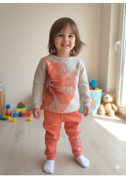 Kız Çocuk Alt Üst Takım Uzun Kollu Eşofman Rahat Şık Modern Tasarım