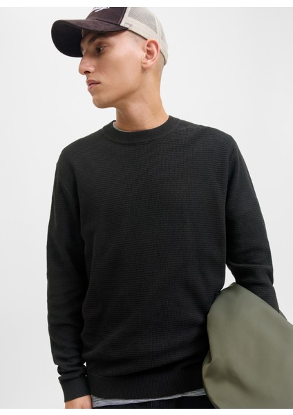 Bisiklet Yaka Rahat Siyah Erkek Kazak 12283452_JCOTIER Knıt Crew Neck fiyatları