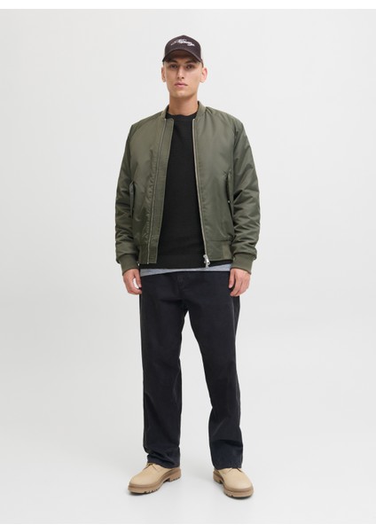 Bisiklet Yaka Rahat Siyah Erkek Kazak 12283452_JCOTIER Knıt Crew Neck modelleri