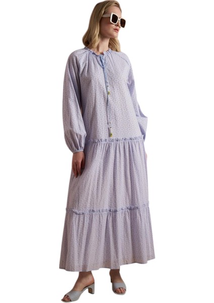 Püsküllü Brode Elbise KAY.KA-B24-23038 fiyatları