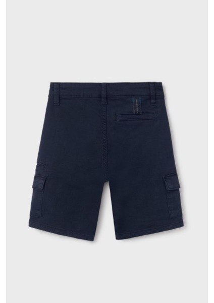 Erkek Çocuk 8-18 Yaş Kargo Cepli Kanvas Şort 6289 Lacivert fiyatları