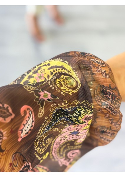 Şal Desenli Omuz Detaylı Bluz indirimleri