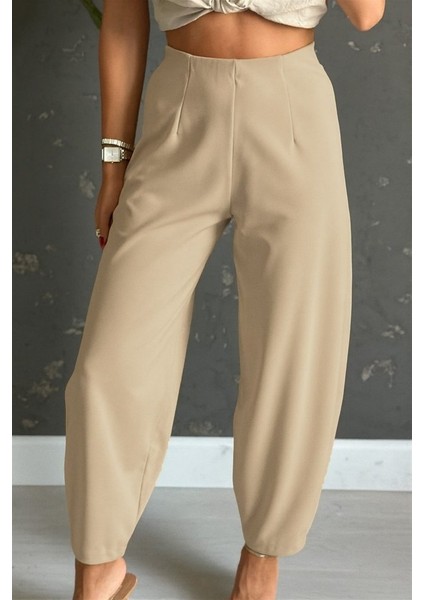Kadın Yüksek Bel Krep Pantolon modelleri