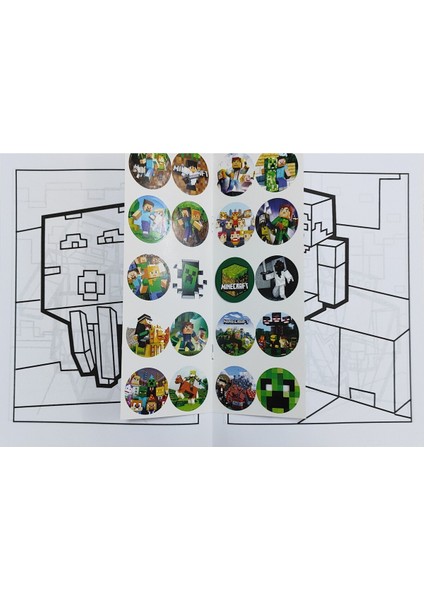4 Adet Stickerli Boyama Kitabı (Roblox'/örümcek Ad./pijamask'/minecraft Figürlü) fiyatları