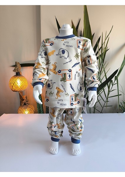 Kız-Erkek Bebek- Çocuk Pijama Takımı %100 Pamuk Uzun Kollu Yuvarlak Yaka Mevsimlik fiyatları