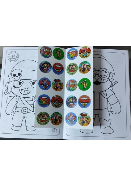 4 Adet Stickerli Boyama Kitabı (Brawlstars,örümcek Ad.,sonic,bluey Figürlü) modelleri