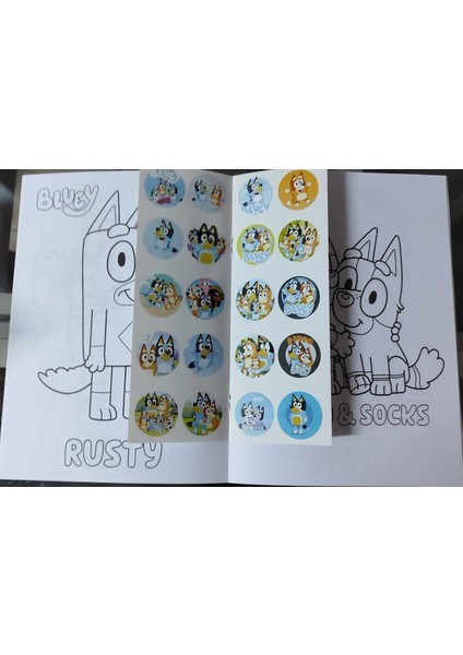 4 Adet Stickerli Boyama Kitabı (Brawlstars,örümcek Ad.,sonic,bluey Figürlü) fırsatları