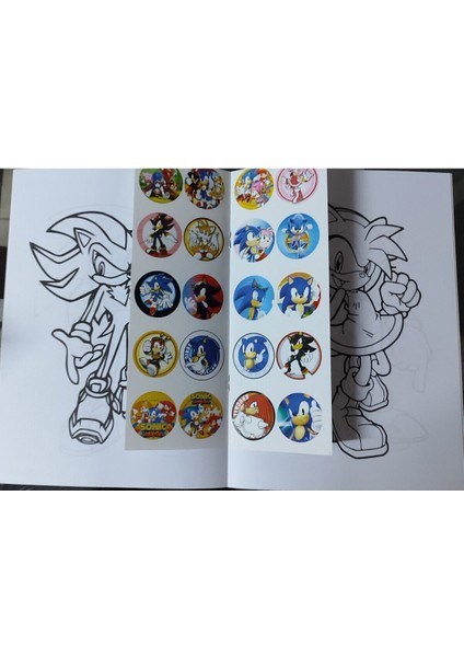 4 Adet Stickerli Boyama Kitabı (Brawlstars,örümcek Ad.,sonic,bluey Figürlü) indirimleri