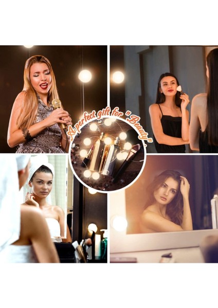 Hollywood Vanity USB LED Makyaj Aynası Işıkları 3 Renkli 10 LED Ampul 4,5 mt fiyatları