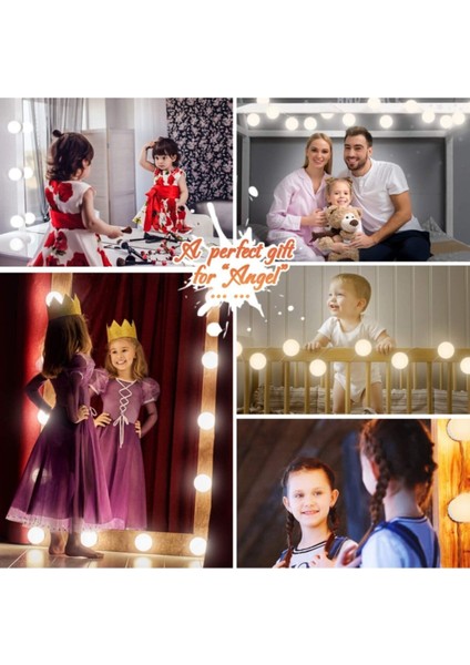 Hollywood Vanity USB LED Makyaj Aynası Işıkları 3 Renkli 10 LED Ampul 4,5 mt indirimleri