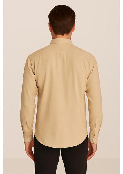 Erkek Regular Fit %100 Keten Uzun Kollu Gömlek fırsatları