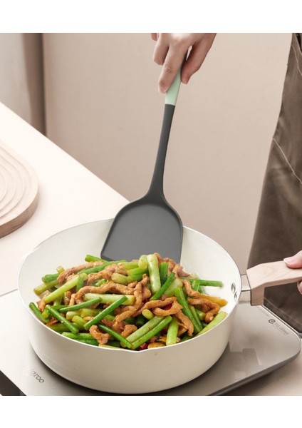 Gıda Sınıfı Silikon Spatula Seti Yapışmaz Tava Özel Yüksek Sıcaklığa Dayanıklı Mutfak Gereçleri Ev Pişirme Spatula Çorba Kaşığı (Yurt Dışından) fırsatları