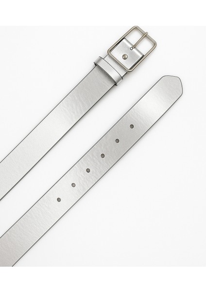 Kadın Siyah Suni Deri Kemer Gümüş Dikdörtgen Tokalı – Klasik ve Şık Günlük Kemer Modeli modelleri