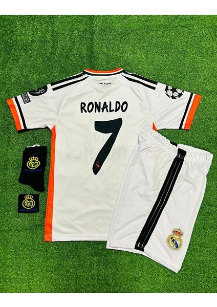 R.madridd 2014 Lizbon Şampiyonlar Ligi Finali Cristiano Ronaldo Forması 4'lü (Armalı Set)