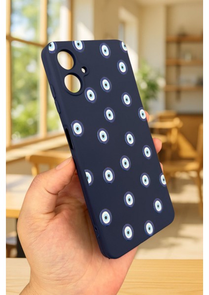 Samsung Galaxy A05 Uyumlu Nazar Boncuk Desenli Silikon Darbe Emici Klasik Korumalı Rubber Kılıf modelleri
