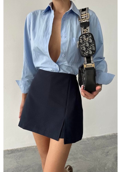 Yırtmaçlı Şort Astarlı Etek