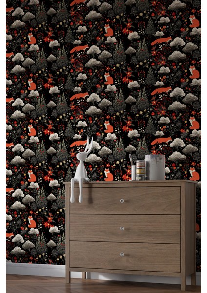 Yeşil Ağaçlar Motifli Silinebilir Yırtılmaz Duvar Kağıdı fiyatları