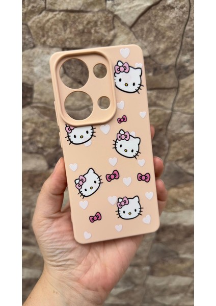 Xiaomi Redmi Note 13 Pro 4g Uyumlu Hello Kity Silikon Darbe Emici Klasik Korumalı Rubber Kılıf