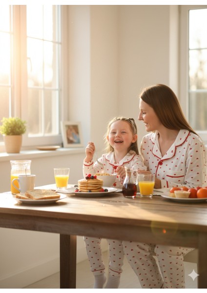 Anne Kız Pijama Takımı Pamuklu modelleri