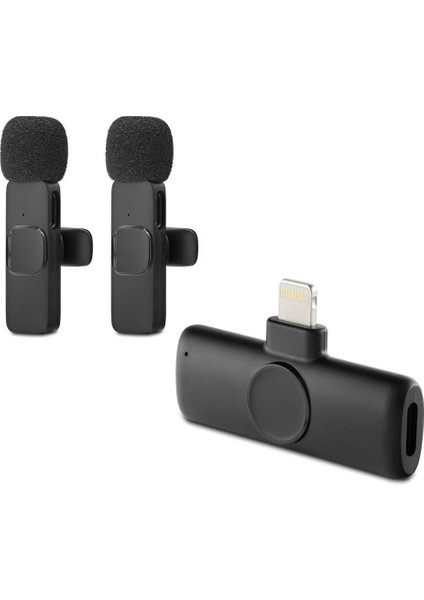Kablosuz Çift Mikrofon Lıghtnıng Siyah HDX2786