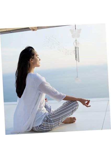 Feng Shui Kelebek Temalı Rüzgar Çanı Dış Mekan Bahçe Balkon Süsü Yeni Ev & Arkadaş Hediyesi 60 Cm. fırsatları