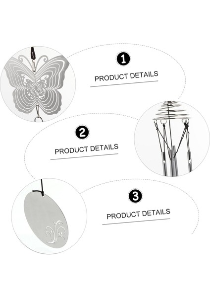 Feng Shui Kelebek Temalı Rüzgar Çanı Dış Mekan Bahçe Balkon Süsü Yeni Ev & Arkadaş Hediyesi 60 Cm. indirimleri