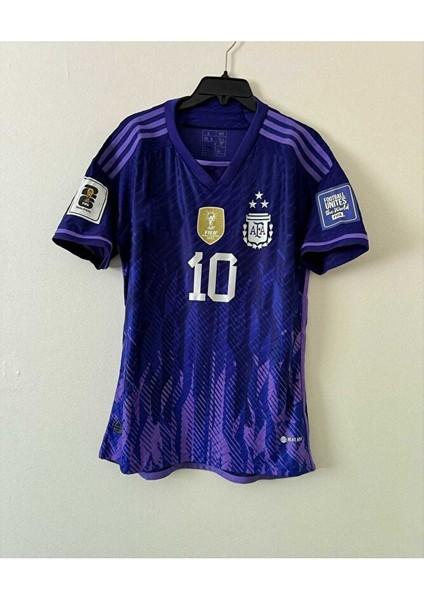 Arjantin 2022 Dünya Kupası Lionel Messi Deplasman Forması