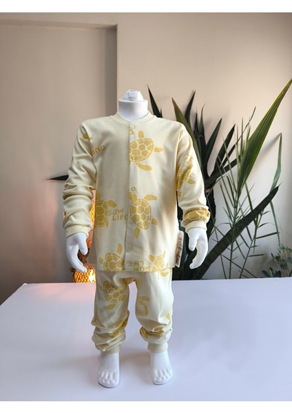 Kız-Erkek Bebek- Çocuk Pijama Takımı %100 Pamuk Uzun Kollu Önü Çıtçıtlı Mevsimlik fiyatları
