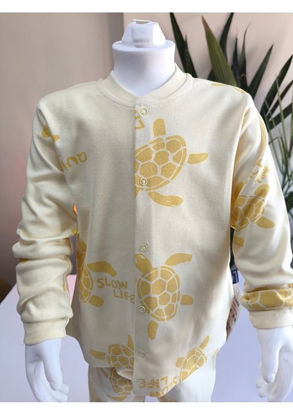 Kız-Erkek Bebek- Çocuk Pijama Takımı %100 Pamuk Uzun Kollu Önü Çıtçıtlı Mevsimlik modelleri