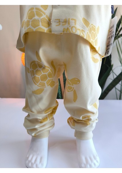 Kız-Erkek Bebek- Çocuk Pijama Takımı %100 Pamuk Uzun Kollu Önü Çıtçıtlı Mevsimlik