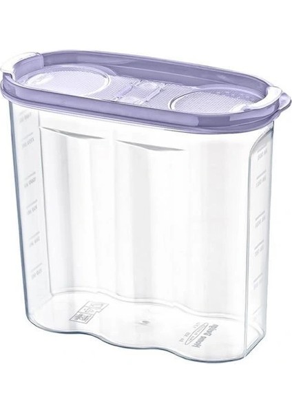 2 Kapaklı Ölçekli Erzak Kuru Gıda Saklama Kutusu Kabı - 1,7 Litre - SA935 indirimleri
