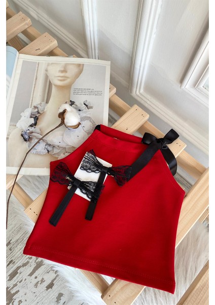 Kız Bebek Coco Kırmızı Halter Üst Toka Takım fırsatları