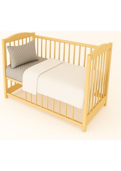 3'lü Bebek Pike Takımı – %100 Pamuk Set, Pike + Lastikli Çarşaf + Yastık Kılıfı 60X120 Poplin Çarşaf