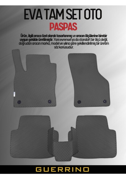 VOLVO-S40-(2000-2004) Için Eva Iç Paspas Takımı (Metal Topukluk Hariç)