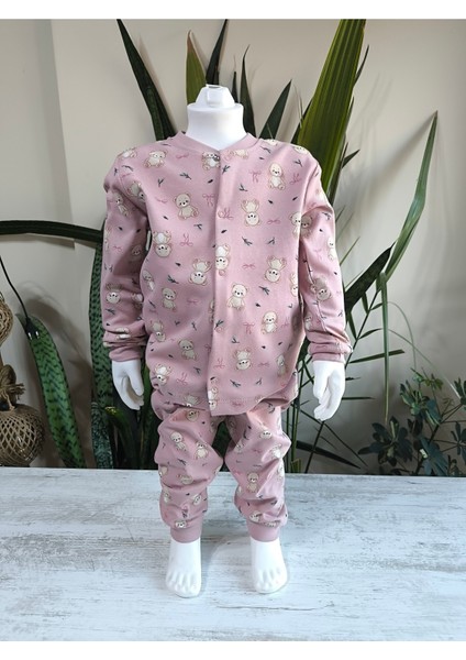 Kız-Erkek Bebek- Çocuk Pijama Takımı %100 Pamuk Uzun Kollu Önü Çıtçıtlı Mevsimlik fiyatları