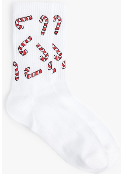 Yılbaşı Temalı Tenis Çorabı