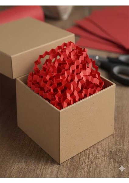 Kırmızı Içi Z Zigzag Kırpık Kâğıt – Hediye Kutu Içi Dolgu Süsleme ve Dolgu Malzemesi 50 gr fiyatları