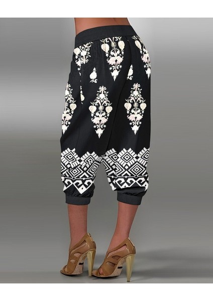 Kadın Beli Lastikli Etnik Desenli Kapri Süprem Pantolon fiyatları