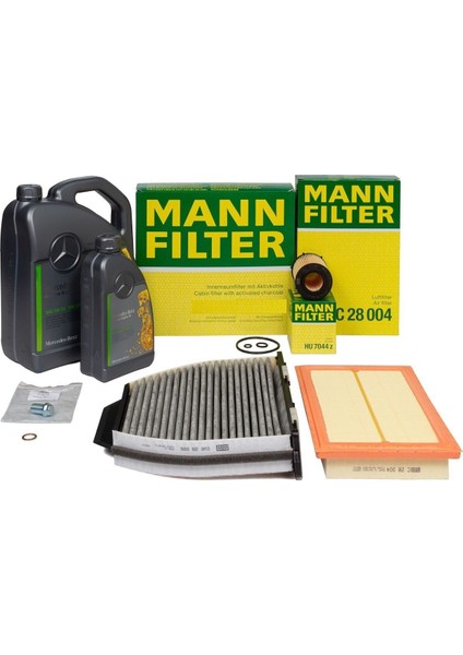 Mercedes W213 Kasa E180 Periyodik Bakım Filtre Seti Mann Marka Orijinal Yağ