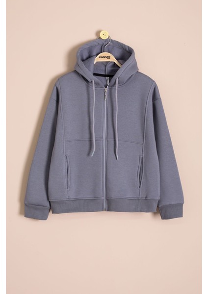 Gri Kız Çocuk Şardonlu Kapüşonlu Hırka 23330 fiyatları