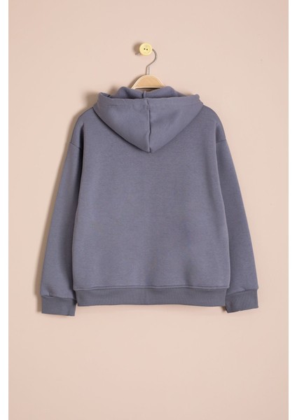 Gri Kız Çocuk Şardonlu Kapüşonlu Hırka 23330 indirimleri