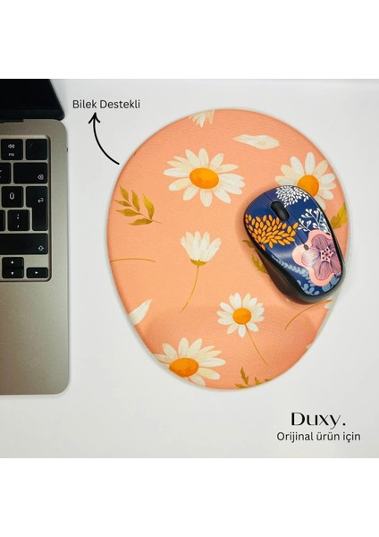 Çiçek Desenli Bilek Destekli Mouse Pad, Kaymaz Taban, Ev Ofis ve Oyun Için Rahat ve Yumuşak Mousepad fiyatları