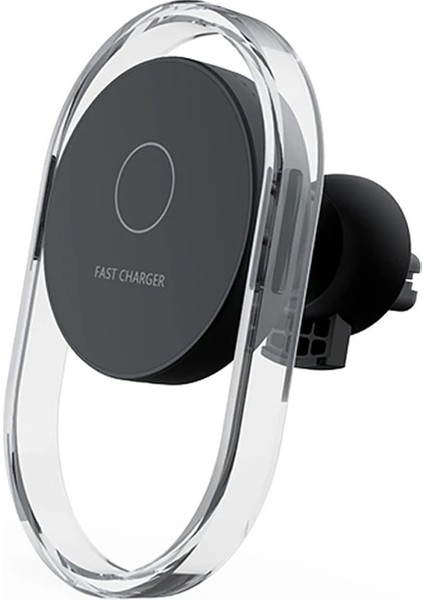 Ally 15W Klima Araç Havalandırma Bölmesi Manyetik Şeffaf Kablosuz Araç Şarj Te - M996K325-R70