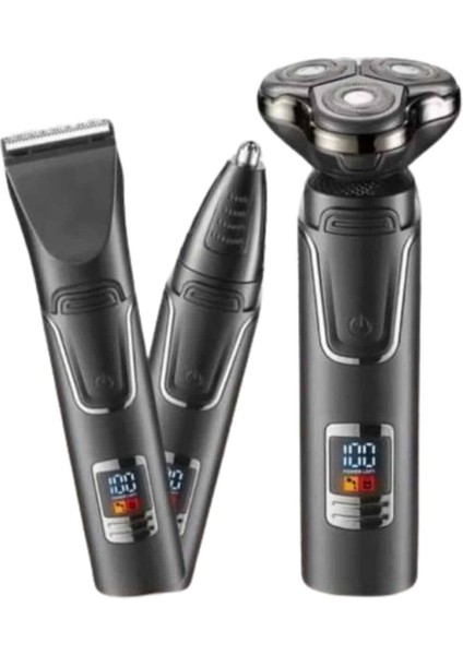 Dijital Göstergeli 3 Başlıklı Tıraş Makinesi Islak Kuru Lazer Öncesi Günlük - M524K468-R03 indirimleri