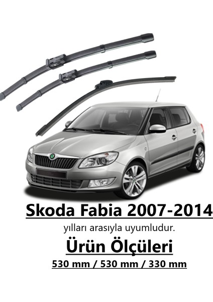 Skoda Fabia 2007-2014 Ön ve Arka Silecek Takımı